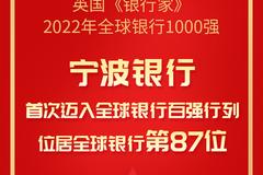 宁波银行荣登“全球银行1000强”第87位 首次迈入全球银行百强行列