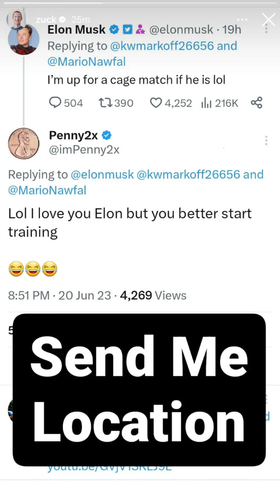 扎克伯格接受马斯克格斗挑战