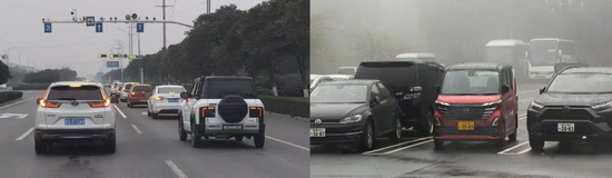 中国低速电动车（左）和日本K-Car（右）对比