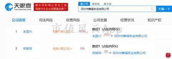 （第五大客户深圳市舞福珠宝有限公司工商信息查询结果）