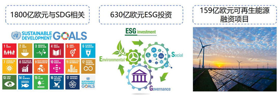 图1&nbsp; 法国巴黎银行可持续发展金融部分成果（2019）&nbsp;资料来源：法国巴黎银行（BNP Paribas）、社会价值投资联盟（CASVI）