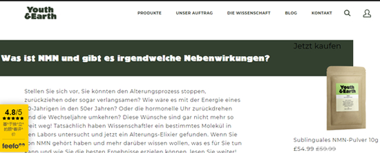  德国介绍NMN的健康科普网站