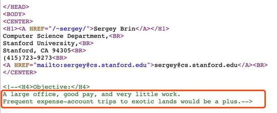 （布林简历网页的源代码）