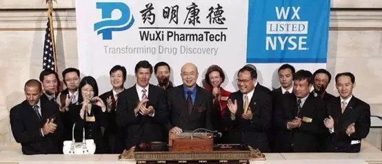 图为药明康德2007年登陆纽交所（来源：网络）