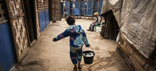 © 儿基会图片|缅甸克钦邦境内流离失所者营地内的儿童