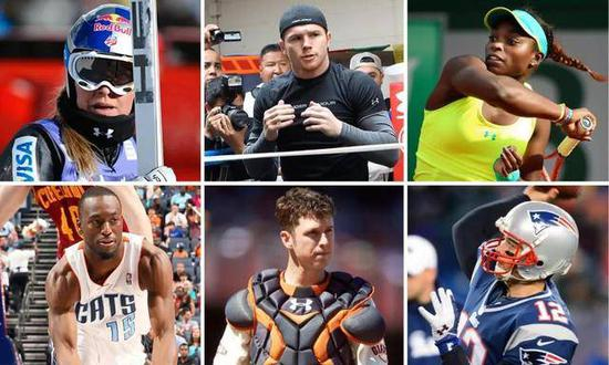 为Under Armour代言的运动明星