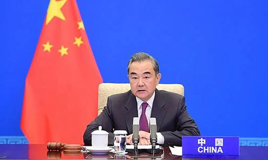 ©️&nbsp;联合国视频截图|中国国务委员兼外长王毅主持