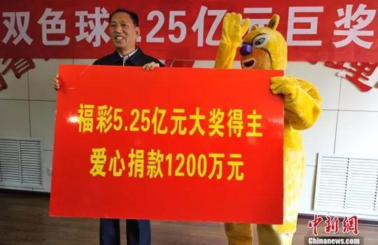  ▲2014年10月13日上午，在山西省福利彩票发行中心，中国彩票史上第三大奖得主身着卡通服装神秘现身兑奖，吸引了众多媒体前来采访。奖金高达5.2亿，是中国彩票史上第三大奖。中新社发 韦亮 摄