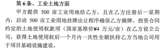上图为招商引资部分优惠政策