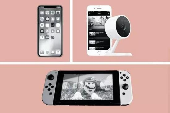 Switch： Wachirawit Lemlerkchai—Alamy； iPhone： Courtesy of Apple； Cloud Cam： Courtesy of Amazon