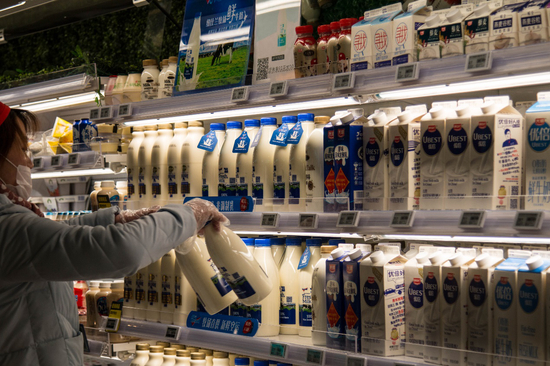 纽仕兰鲜奶在盒马门店上架