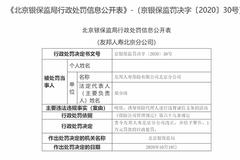 友邦人寿北京分公司被罚 唆使、诱导代理人进行违背诚信义务活动