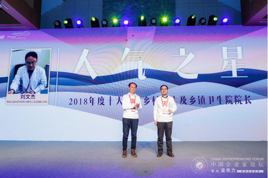 暖心院长刘文杰荣获人气之星奖