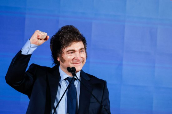 阿根廷总统哈维尔·米莱于2024年12月14日在意大利罗马举行的Atreju会议上讲话