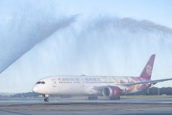 吉祥航空“上海-墨尔本”首航 图片来源：吉祥航空