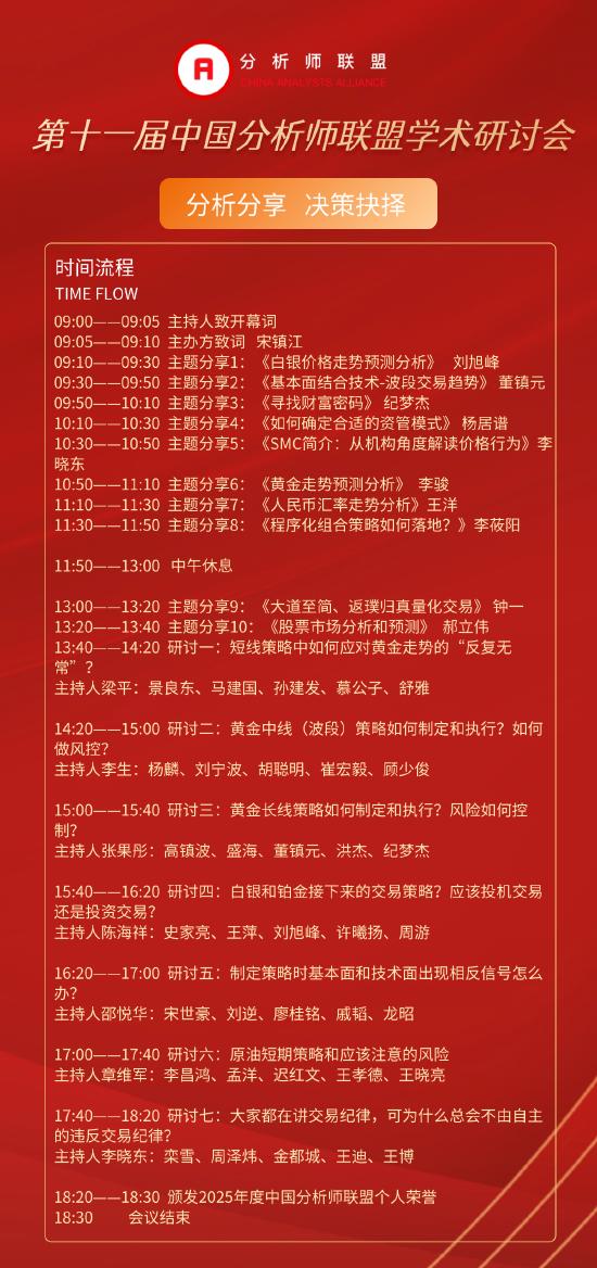 会议议程：2025分析师联盟学术研讨会将于8月16日举办