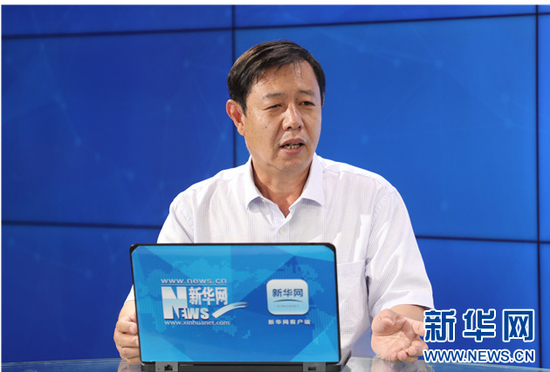 　　图为刘天良做客新华访谈。新华网发 韩磊 摄