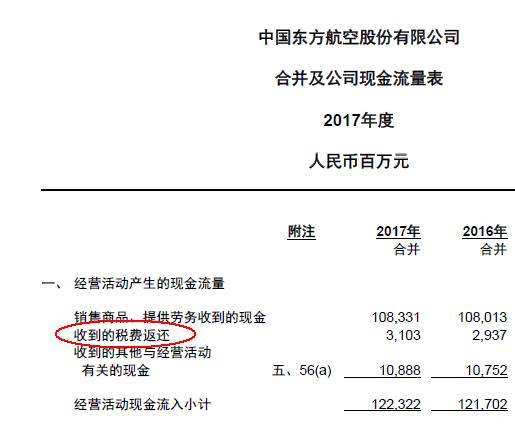 东航税费返还