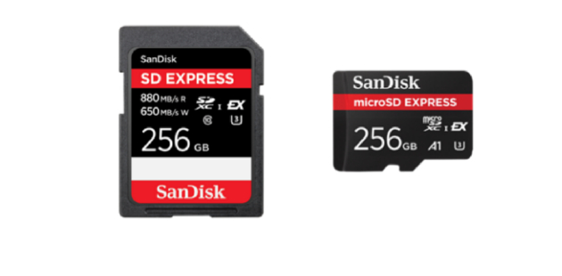 闪迪SD Express 存储卡及闪迪移动microSD Express 存储卡