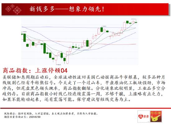 中天期货:商品指数上涨停顿  原油区间震荡