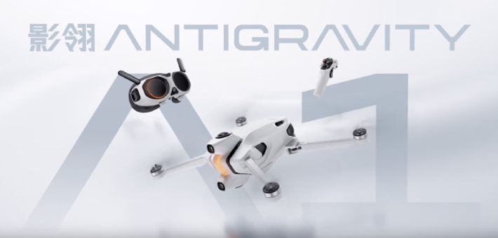 影石发布全球首款全景无人机Antigravity A1