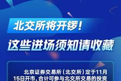 北交所周一开锣！这些进场须知请收藏 3分钟学成北交所攻略