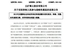 中国铝业集团有限公司、中国五矿、赣州市人民政府等进行相关稀土资产的战略性重组