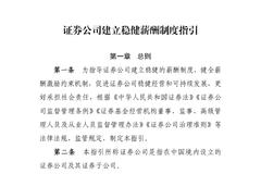 中证业协会发布《证券公司建立稳健薪酬制度指引》 即日起施行