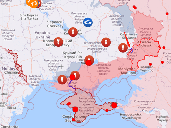 （俄乌冲突地图，来源：liveuamap）