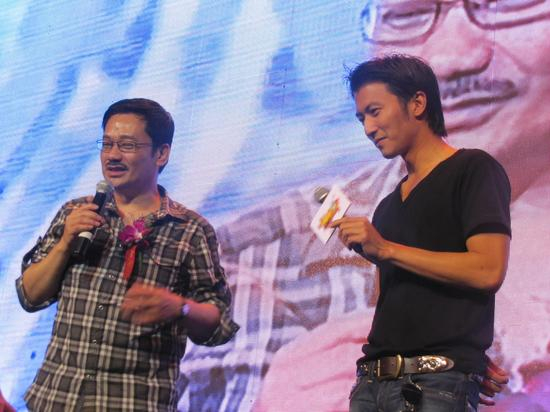 资料图片：谢霆锋和黄玉郎。图片来源 网络