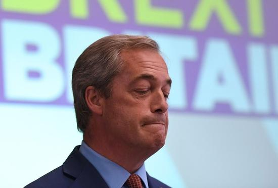 英国独立党（UKIP）领导人奈杰尔·法拉奇（Nigel Farage）