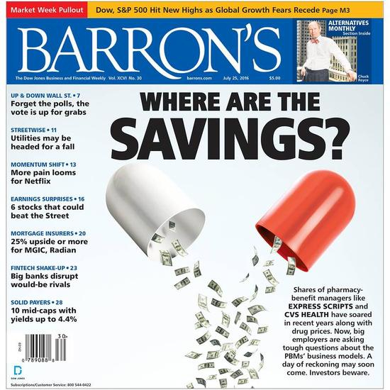 图为《巴伦周刊》杂志封面