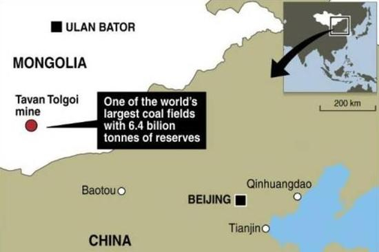 陶勒盖煤矿地理示意图