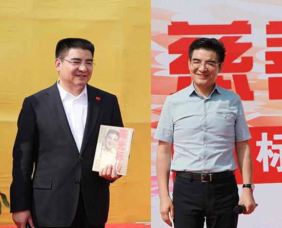 左：2011年4月23日，减肥前的陈光标；右：2016年6月5日，减肥后的陈光标。 东方IC 图