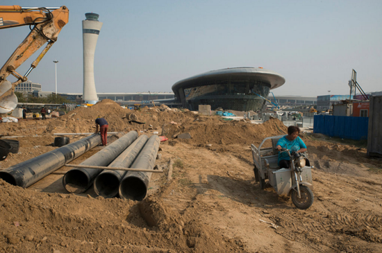 兴建中的郑州机场