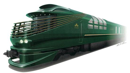 “曙光特快瑞风号”的豪华卧铺列车即将运行。（图片来源：西日本铁路公司官网）