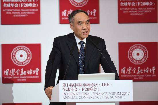 IFF副主席、全国人大财经委员会副主任委员辜胜阻。（摄影 崔楠）