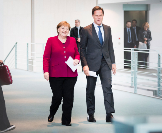  默克尔与Mark Rutte 