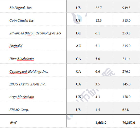  资料来源：Bitcoin Treasuries，火币研究院整理
