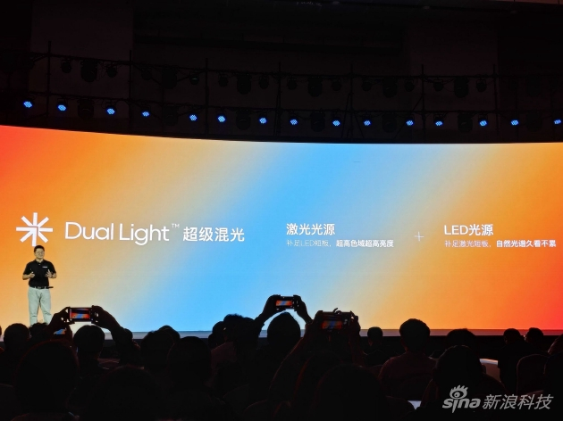 单色激光+LED两种光源