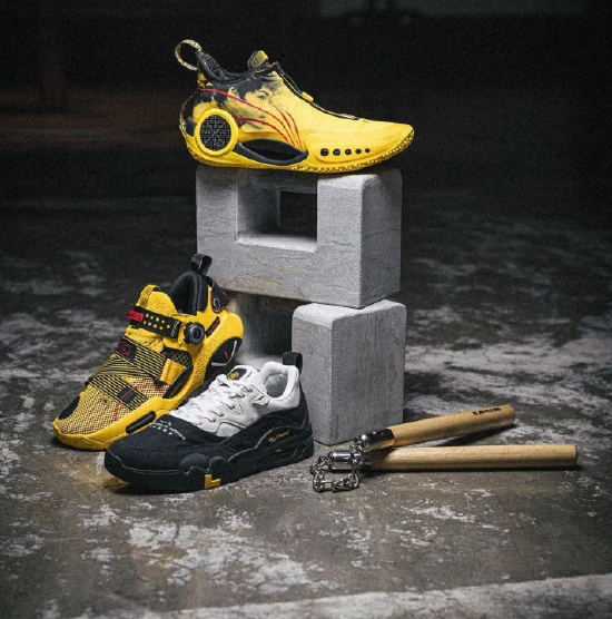 李宁推出李小龙联名款运动鞋，图片来源：网络