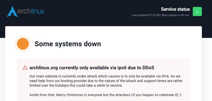 Arch Linux 官网遭受 DDoS 攻击