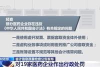 财政部顶格处罚19家医药企业 释放加强财会监督信号