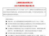 上海银行发布2025年年度利润分配方案 拟10派2.20元