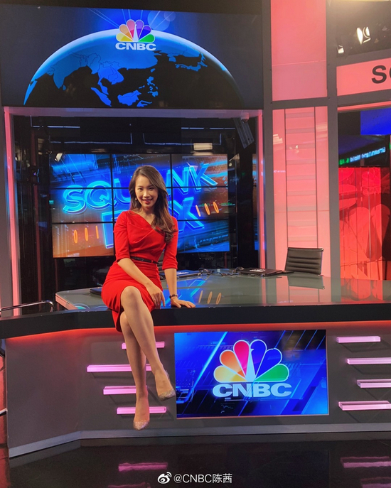 （陈茜在美国电视台CNBC）