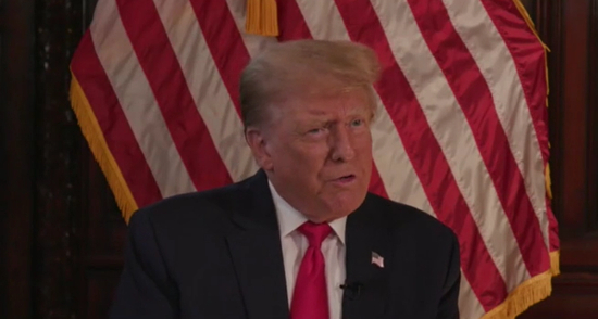 特朗普受访截图