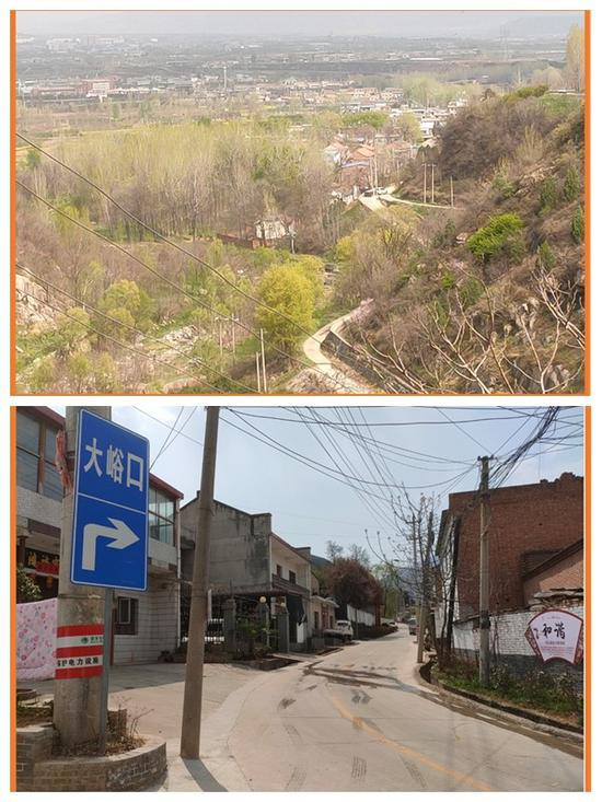 图2 和大峪水库直线距离仅700米左右的大峪口村