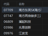 港股存储概念集体高开，南方最多两倍做多海力士涨超14%