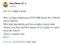 Sam Altman：GPT-5.3-Codex正式发布