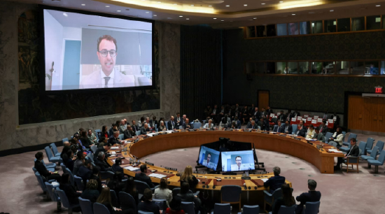 达里奥在纽约联合国大会人工智能会议上向安理会发表讲话